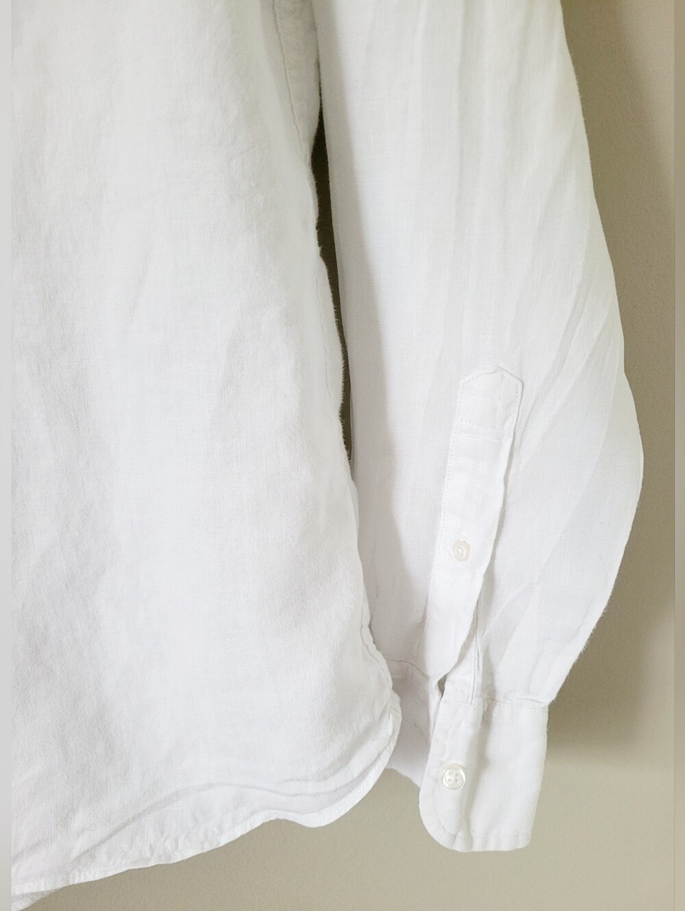 J. Crew Slim Baird McNutt Irish 100% Linen Shirt - White Unisex Large - Picture 12 of 16